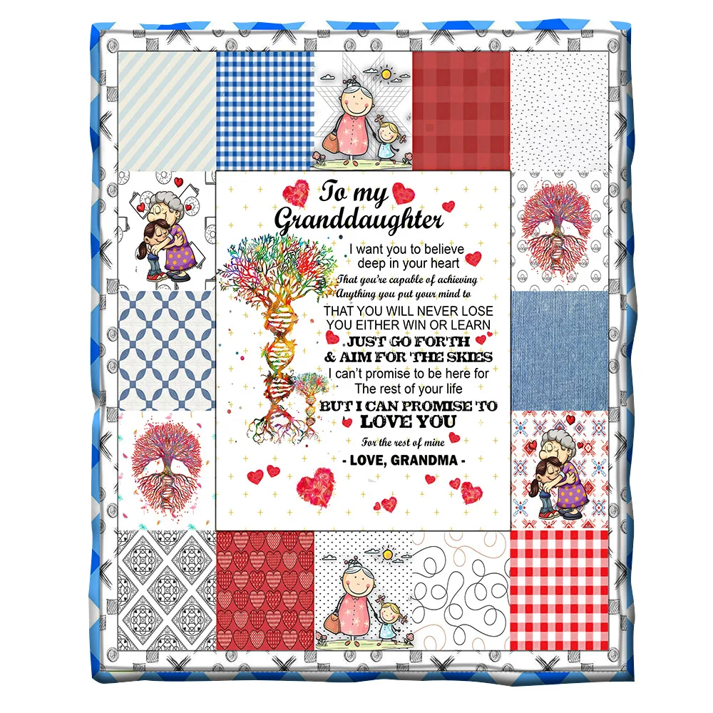 To My Granddaughter 3d printed fleece blanket for Beds Hiking Picnic Thick Quilt Fashionable Bedspread Sherpa Throw Blanket
To My Granddaughter 3d printed fleece blanket for Beds Hiking Picnic Thick Quilt Fashionable Bedspread Sherpa Throw Blanket
