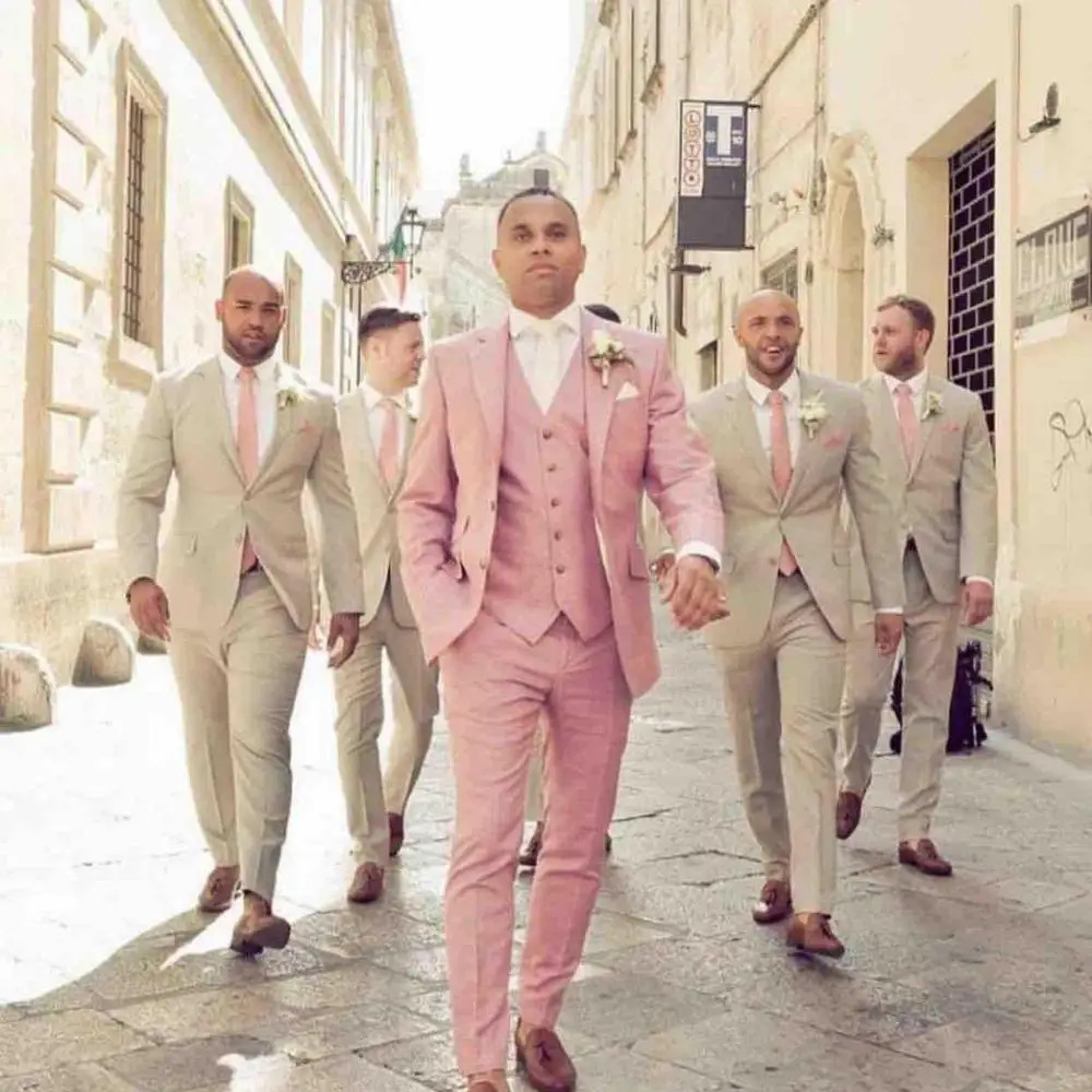 3 Pieces Costume Homme Pink Men Wedding Suits Men's Suits Groom Tuxedos Slim Fit Terno Masculino Blazer For Men Men Clothing
3 Pieces Costume Homme Pink Men Wedding Suits Men's Suits Groom Tuxedos Slim Fit Terno Masculino Blazer For Men Men Clothing