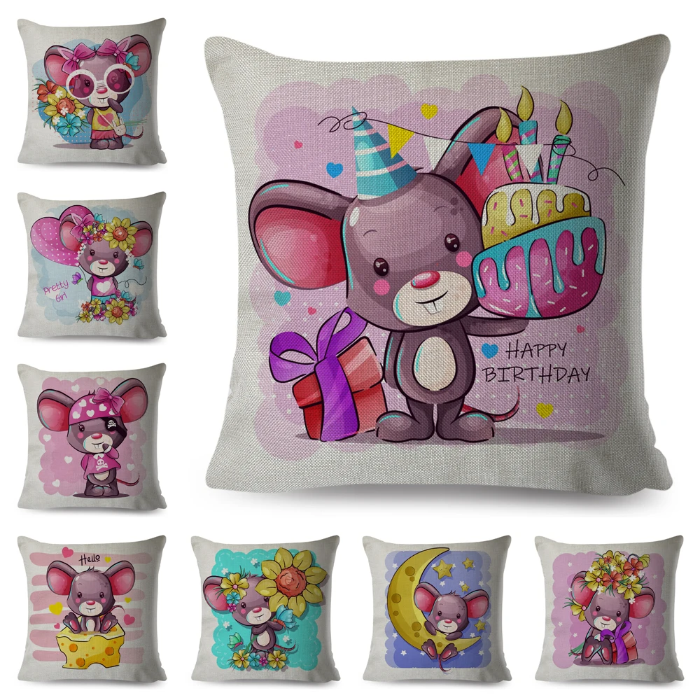 Cute Cartoon Mouse Cushion Cover Decor Flower Animal Pillow case 100% Polyester Pillowcase for Children Room Sofa Home 45x45cm
Cute Cartoon Mouse Cushion Cover Decor Flower Animal Pillow case 100% Polyester Pillowcase for Children Room Sofa Home 45x45cm