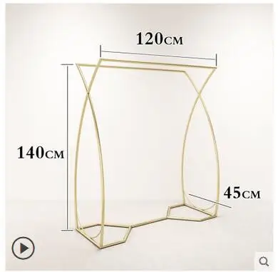 Lizhou clothing store display rack nano gold hanger personality in the island double shelves women's clothing store parallel
Lizhou clothing store display rack nano gold hanger personality in the island double shelves women's clothing store parallel