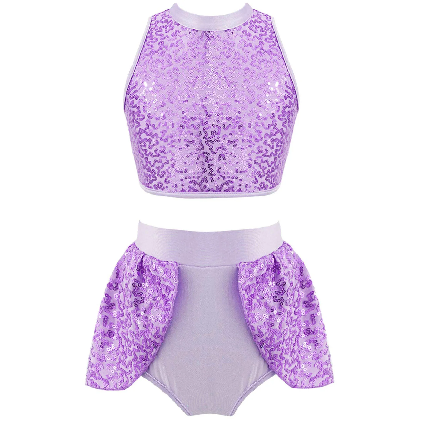 Kids Girls Sequins Dance Outfits Ballet Gymnastics Leotard Jazz Dance Costume Sleeveless Hollow Back Crop Top With Skirt Set
Kids Girls Sequins Dance Outfits Ballet Gymnastics Leotard Jazz Dance Costume Sleeveless Hollow Back Crop Top With Skirt Set