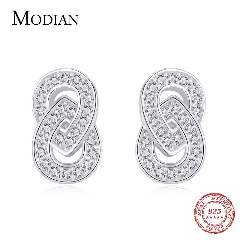 Modian Sparkling Double Circle Ear Pins Classic 925 Sterling Silver Stud Earrings For Women Wedding Statement Jewelry Brincos
Modian Sparkling Double Circle Ear Pins Classic 925 Sterling Silver Stud Earrings For Women Wedding Statement Jewelry Brincos