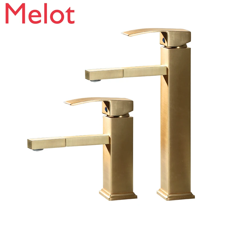 Nordic Affordable Luxury Copper Brushed Gold Faucet Bathroom Basin Wash Basin Household Hot and Cold Faucet
Nordic Affordable Luxury Copper Brushed Gold Faucet Bathroom Basin Wash Basin Household Hot and Cold Faucet