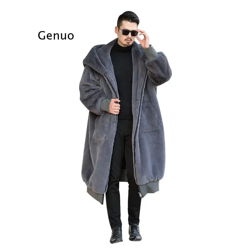Autumn Hooded Faux Mink Leather Jacket Mens Winter Thicken Warm Fur Leather Coat Men Loose Jackets Jaqueta De Couro Fashion
Autumn Hooded Faux Mink Leather Jacket Mens Winter Thicken Warm Fur Leather Coat Men Loose Jackets Jaqueta De Couro Fashion