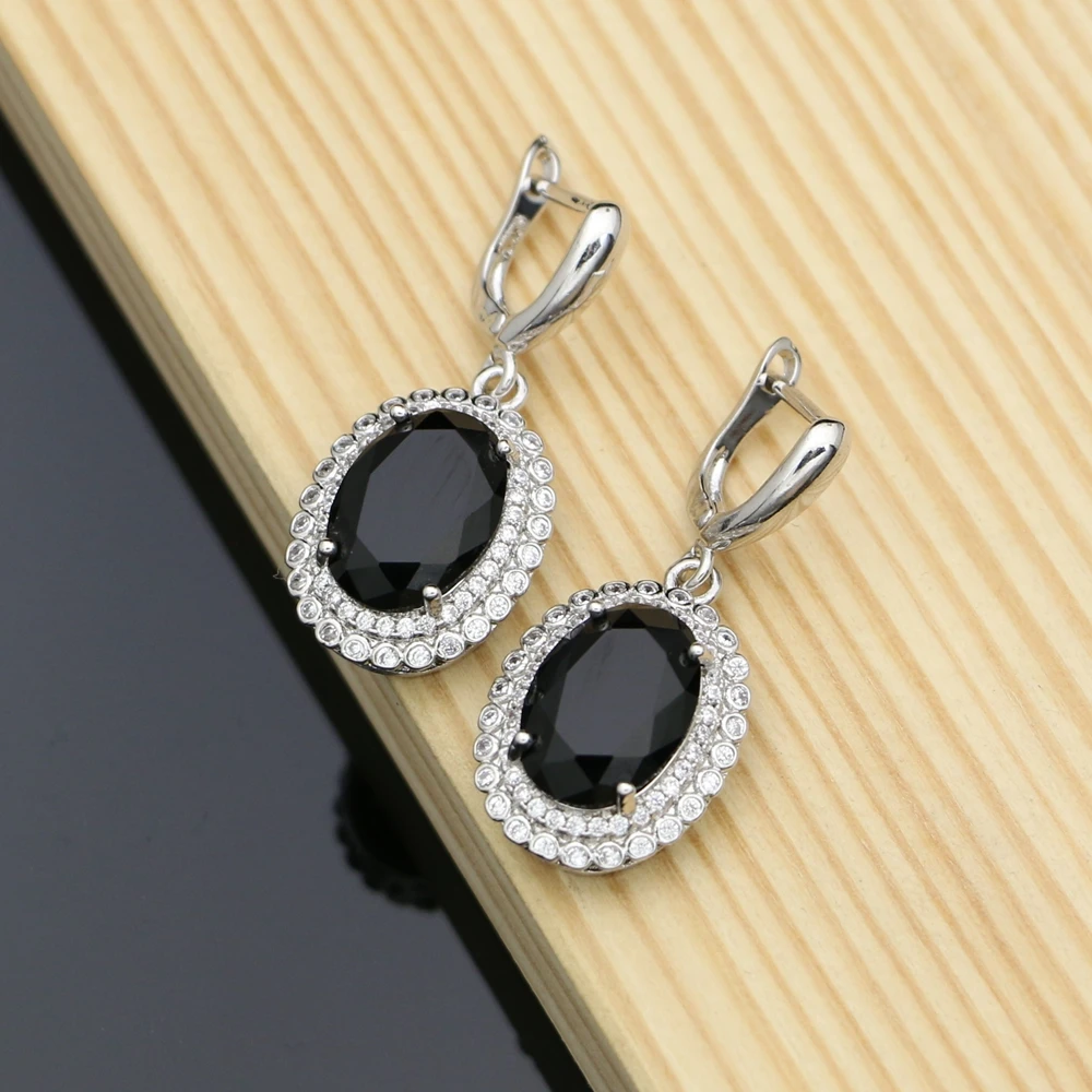 Party Earrings With Stone 925 Silver Jewelry Black Cubic Zirconia Earrings Accessories For Women Dropshipping
Party Earrings With Stone 925 Silver Jewelry Black Cubic Zirconia Earrings Accessories For Women Dropshipping