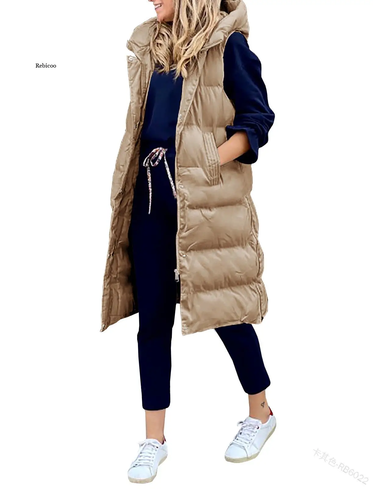 Women Hooded Coat Long Vest Warm Women Tops Vest Cotton-Padded Jacket Loose Casual Fashion Sleeveless Women Jacket Winter New
Women Hooded Coat Long Vest Warm Women Tops Vest Cotton-Padded Jacket Loose Casual Fashion Sleeveless Women Jacket Winter New