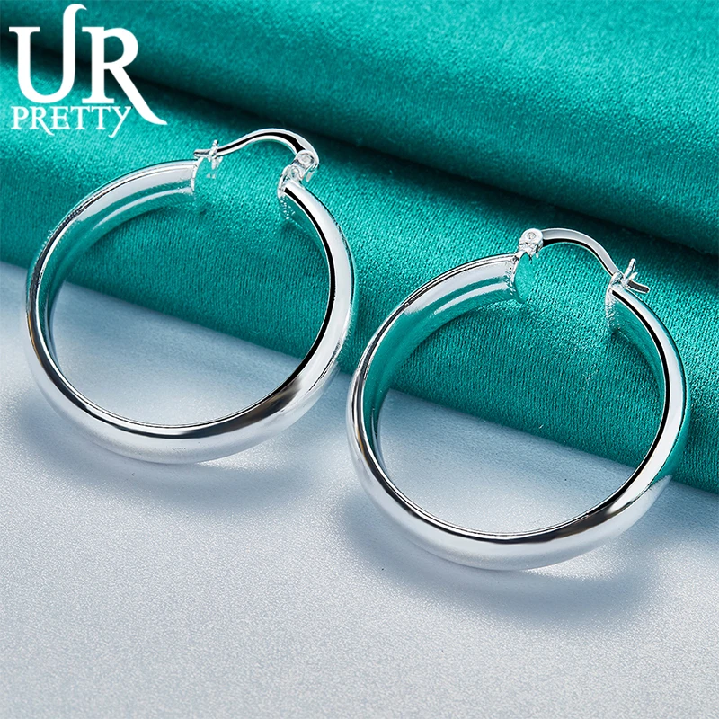 UPRETTY New 925 Sterling Silver 35mm Circle Hoop Earring For Women Lady Party Wedding Engagement Charm Jewelry Gift
UPRETTY New 925 Sterling Silver 35mm Circle Hoop Earring For Women Lady Party Wedding Engagement Charm Jewelry Gift