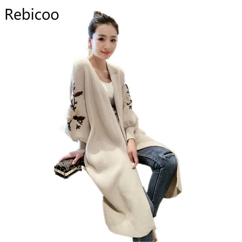 Autumn Winter Hot Sale Fashion Women Long Sleeve Cardigan With Floral Sweater Women's Knitted Female Cardigan Femme
Autumn Winter Hot Sale Fashion Women Long Sleeve Cardigan With Floral Sweater Women's Knitted Female Cardigan Femme