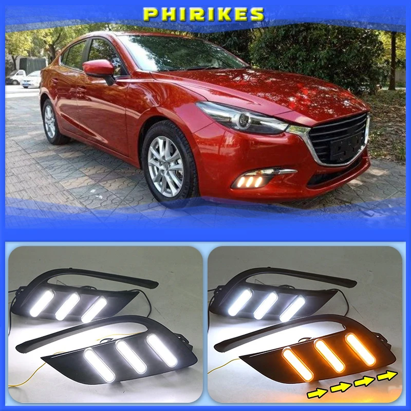 2pcs DRL for Mazda 3 axela 2017 2018 12V LED car DRL Driving daytime running lights fog lamp with turn Signal style Relay
2pcs DRL for Mazda 3 axela 2017 2018 12V LED car DRL Driving daytime running lights fog lamp with turn Signal style Relay