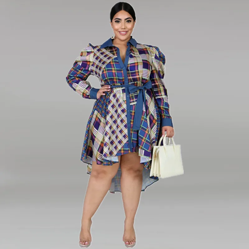 2022 Fashion Trendy Winter Long Sleeve V Neck Ladies Clothing Blue Plaid Shirt Dress Wholesale Dropshipping 6xl Plus Size Women
2022 Fashion Trendy Winter Long Sleeve V Neck Ladies Clothing Blue Plaid Shirt Dress Wholesale Dropshipping 6xl Plus Size Women