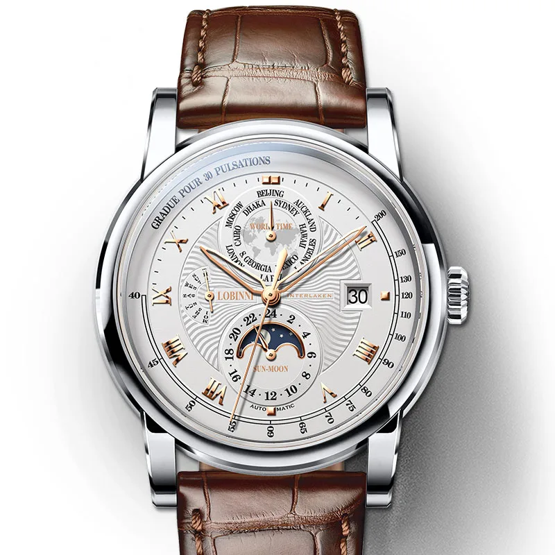 Switzerland men wrist watch,mens automatic watches LOBINNI dress luxury man mechanical wristwatches waterproof sapphire clock
Switzerland men wrist watch,mens automatic watches LOBINNI dress luxury man mechanical wristwatches waterproof sapphire clock