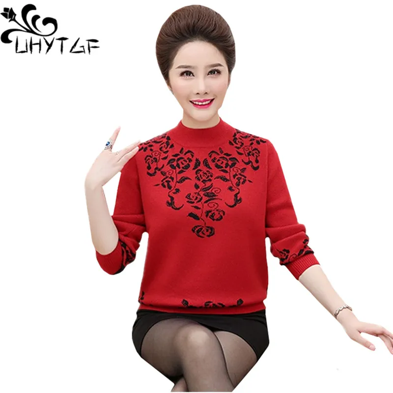 UHYTGF Women's sweater Diamond knitted pullover autumn winter sweaters female elasticity warm Big size wool sweater ladies 618
UHYTGF Women's sweater Diamond knitted pullover autumn winter sweaters female elasticity warm Big size wool sweater ladies 618