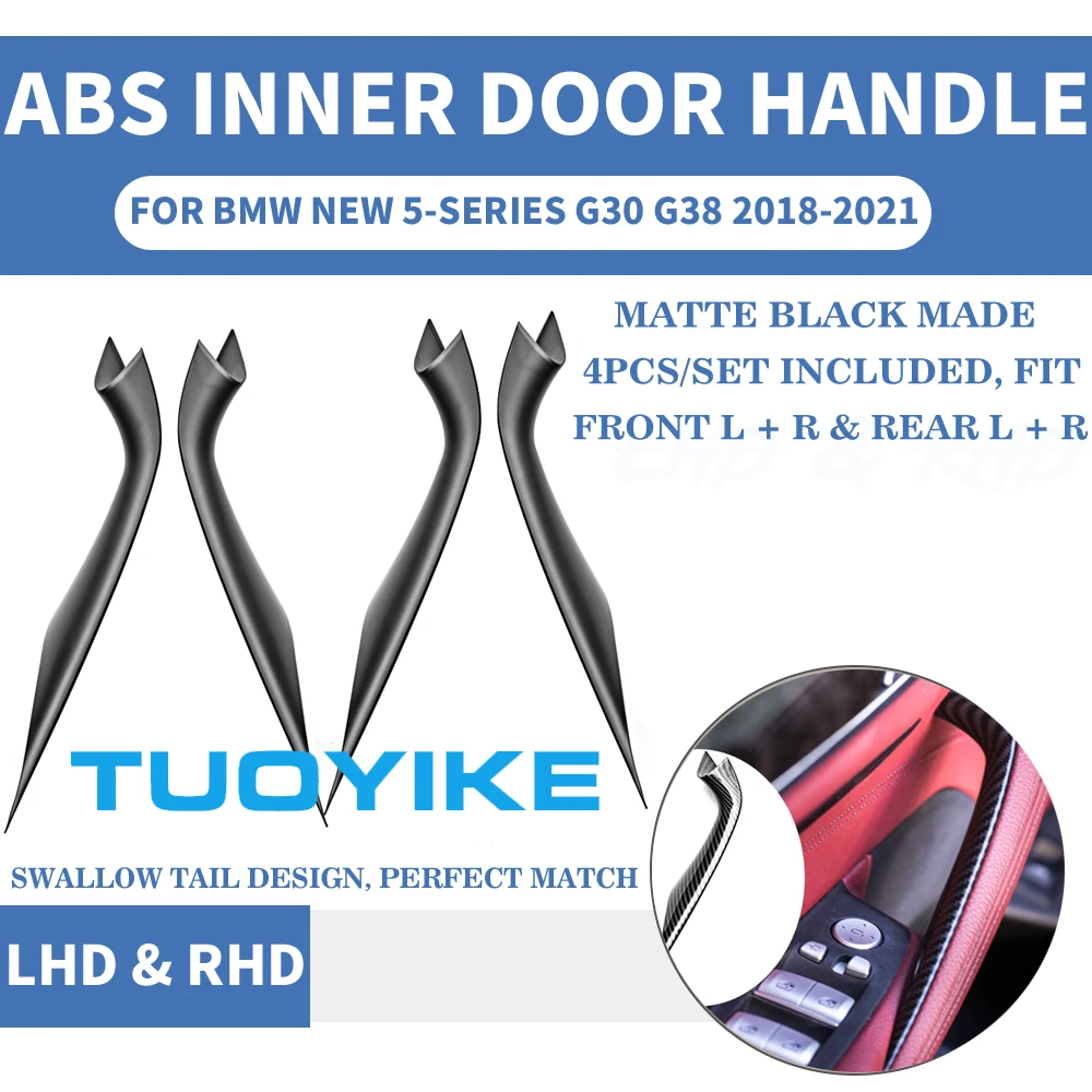 4PCS LHD RHD Matte Black Car Styling Interior Door Panel Handle Inner Pull Protective Cover Trim For BMW NEW 5-series G30 G38
4PCS LHD RHD Matte Black Car Styling Interior Door Panel Handle Inner Pull Protective Cover Trim For BMW NEW 5-series G30 G38