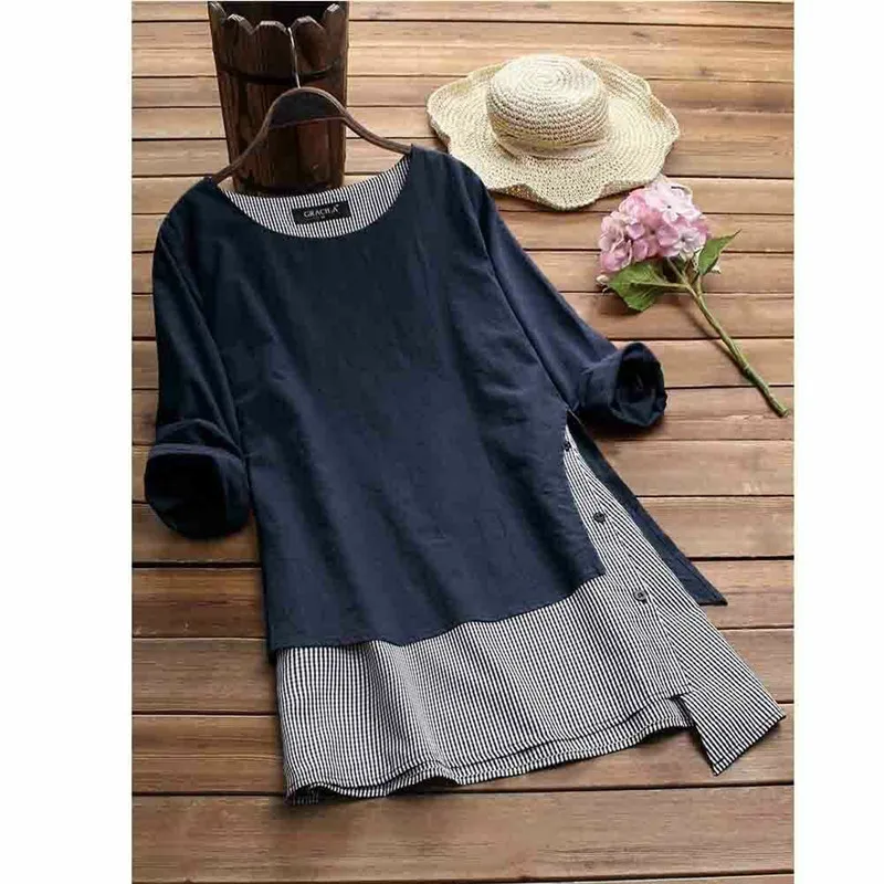 Large Sizes Women Shirt New Patchwork Long Sleeves Baggy Tops Ladies' Fashionable Autumn Loose Shirts
Large Sizes Women Shirt New Patchwork Long Sleeves Baggy Tops Ladies' Fashionable Autumn Loose Shirts