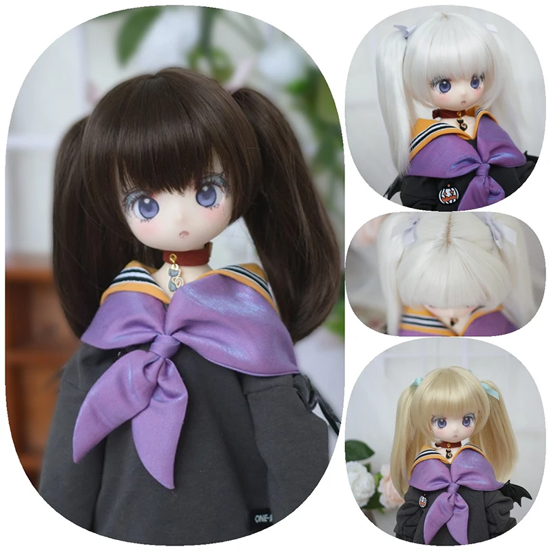 BJD Doll Wig Suitable for 1-3 1-4 size fashionable high temperature silk cute double ponytail Wig Doll Accessories
BJD Doll Wig Suitable for 1-3 1-4 size fashionable high temperature silk cute double ponytail Wig Doll Accessories