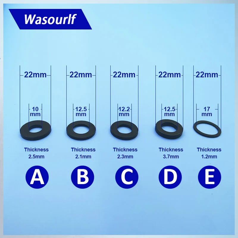 Wasourlf 5 Pieces Round Flat Gasket Chip Bathtub Thread Pipe Machine Rubber Ring Hermetic Seal Water Bathroom Faucet Accessory
Wasourlf 5 Pieces Round Flat Gasket Chip Bathtub Thread Pipe Machine Rubber Ring Hermetic Seal Water Bathroom Faucet Accessory