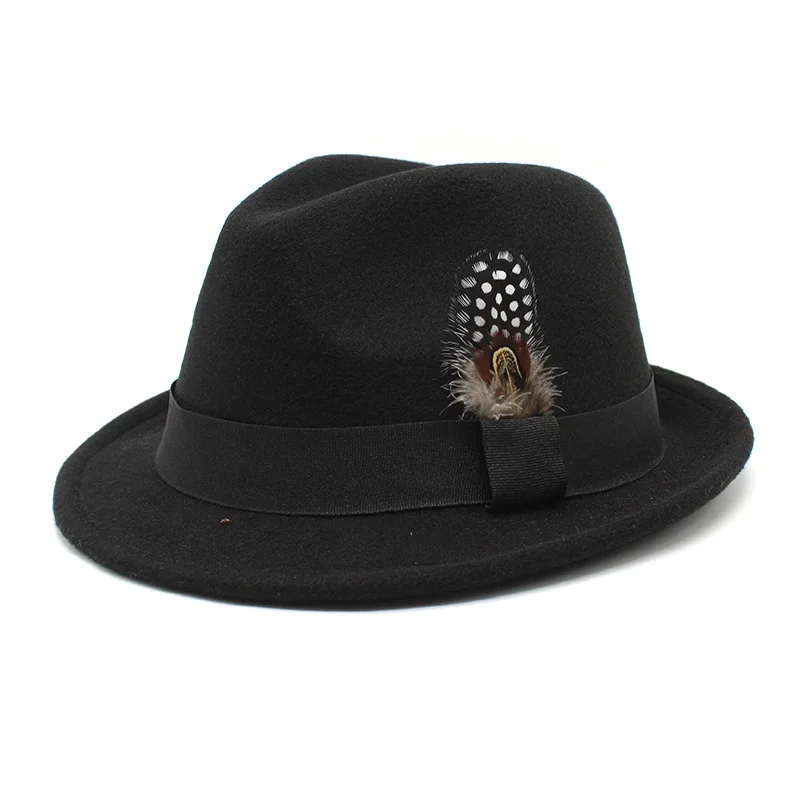 Whinter Wool Vintage Trilby Felt Fedora Hat with Feather Women Men Church Hats Wide Brim Male Female Autumn Jazz Caps
Whinter Wool Vintage Trilby Felt Fedora Hat with Feather Women Men Church Hats Wide Brim Male Female Autumn Jazz Caps