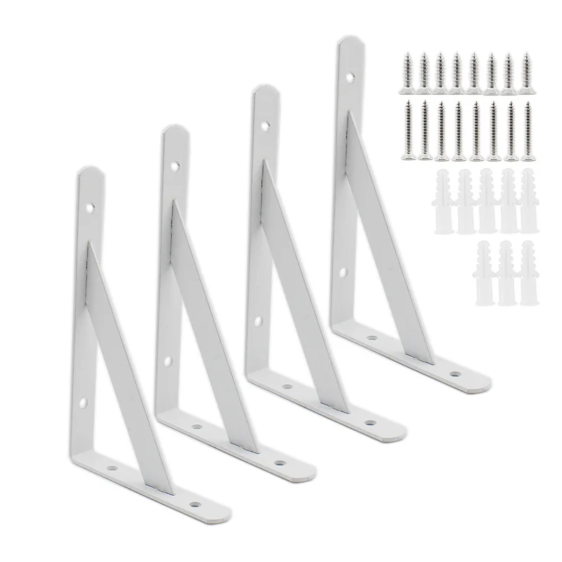 4 Pack Heavy Duty Floating Shelf Bracket, 90 Degree Angle Bracket Wall Mounted Corner Bracket Corner Brace L Bracket 150x95x2mm
4 Pack Heavy Duty Floating Shelf Bracket, 90 Degree Angle Bracket Wall Mounted Corner Bracket Corner Brace L Bracket 150x95x2mm
