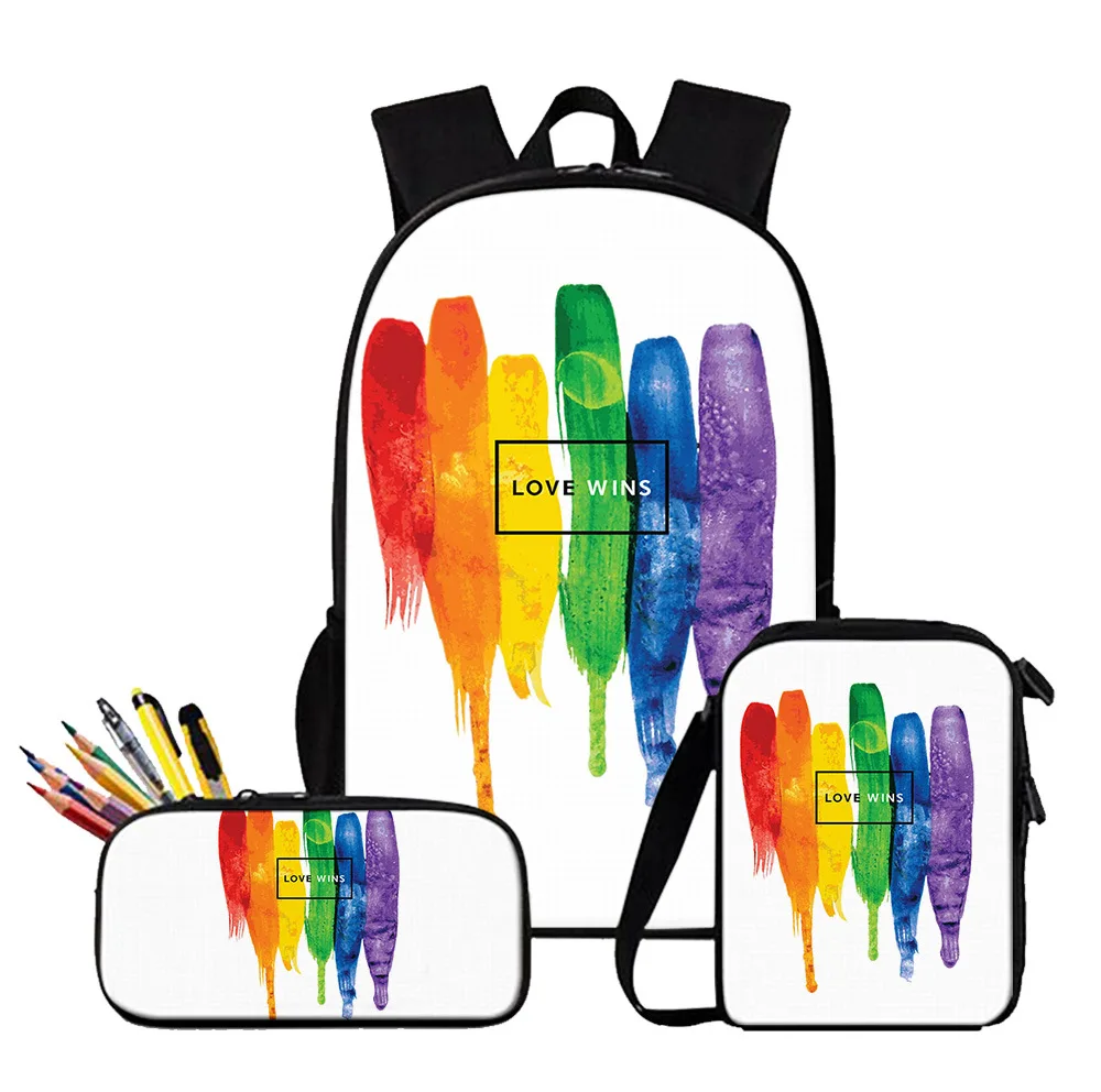 3pcs/Set Backpack 2020 New LGBT Fashion Casual Backpack Shoulder Bags 3D Print School Bag Mochilas Student Backpack
3pcs/Set Backpack 2020 New LGBT Fashion Casual Backpack Shoulder Bags 3D Print School Bag Mochilas Student Backpack