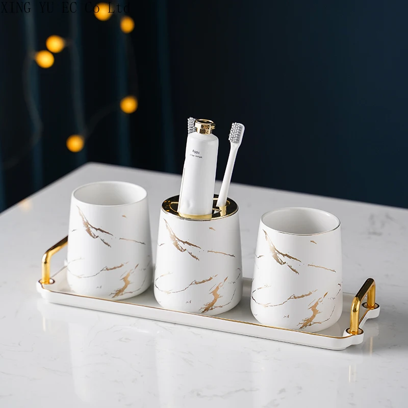 Bathroom Supplies Marble Ceramic Storage Tray Mouth Cup Toothbrush Holder Household Toothpaste Dispenser Bathroom Accessories
Bathroom Supplies Marble Ceramic Storage Tray Mouth Cup Toothbrush Holder Household Toothpaste Dispenser Bathroom Accessories