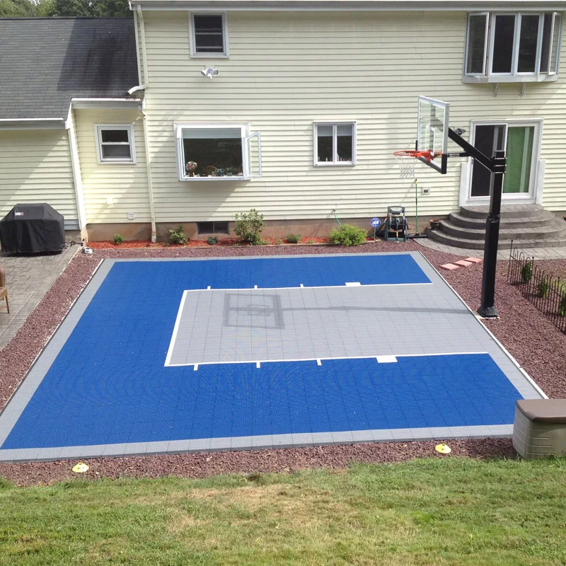 Beable Home Basketball Beautifully Backyard Sport Court 30.48*30.48cm In Tiles With Blue And Gray Lines
Beable Home Basketball Beautifully Backyard Sport Court 30.48*30.48cm In Tiles With Blue And Gray Lines