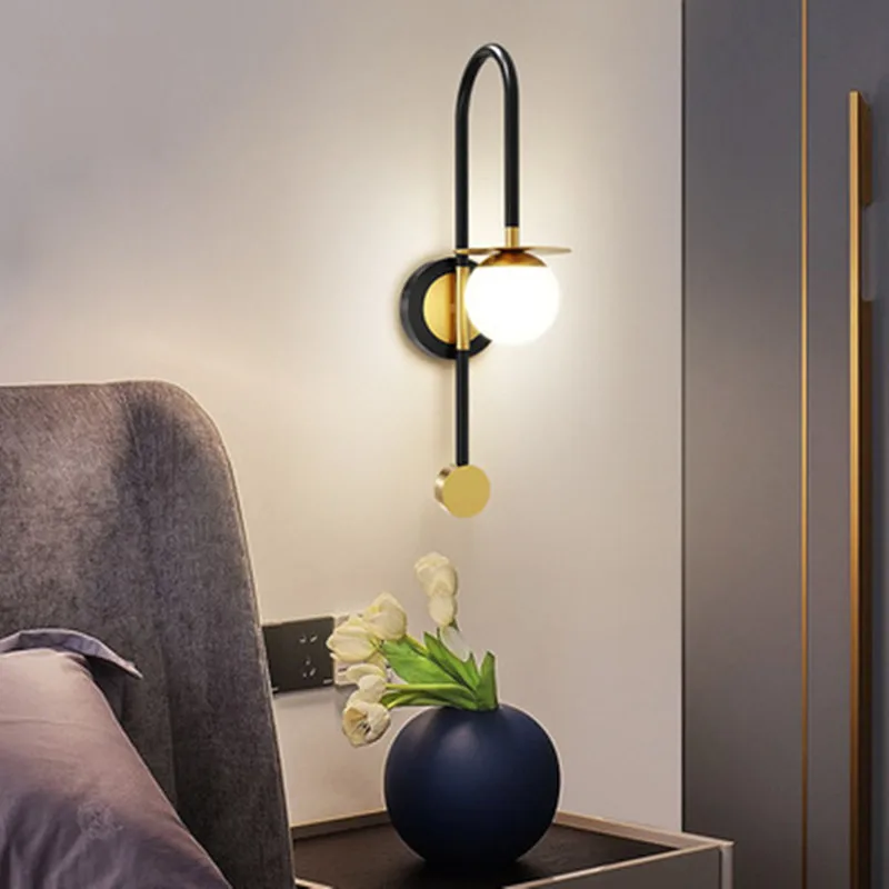 Wall lamp bedroom bedside lamp aisle Nordic modern minimalist led creative personality background wall fashion wall lamps
Wall lamp bedroom bedside lamp aisle Nordic modern minimalist led creative personality background wall fashion wall lamps