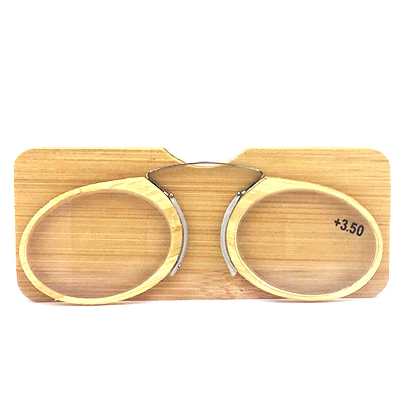 Bamboo Nose Clip Reading Glasses Men Women Portable Mini Presbyopic Glasses With Case Wood +1.5 2.5 3.5
Bamboo Nose Clip Reading Glasses Men Women Portable Mini Presbyopic Glasses With Case Wood +1.5 2.5 3.5