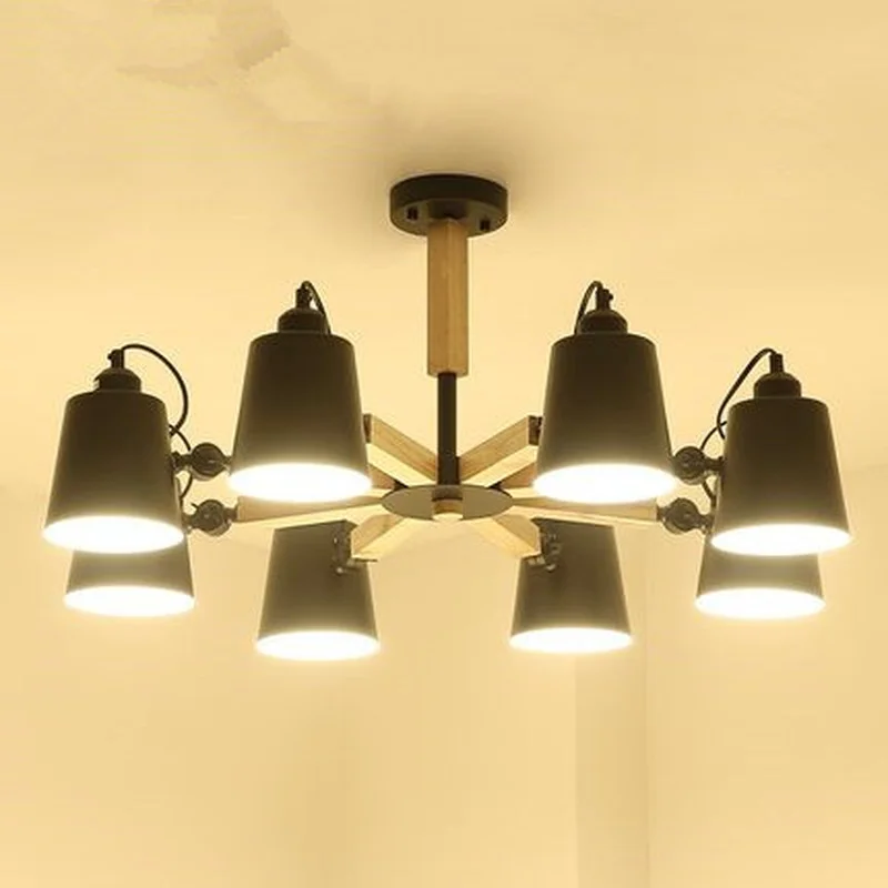 Nordic simple wooden E27 220V LED steering chandelier black&white two color iron chandelier for dining room living room bedroom
Nordic simple wooden E27 220V LED steering chandelier black&white two color iron chandelier for dining room living room bedroom