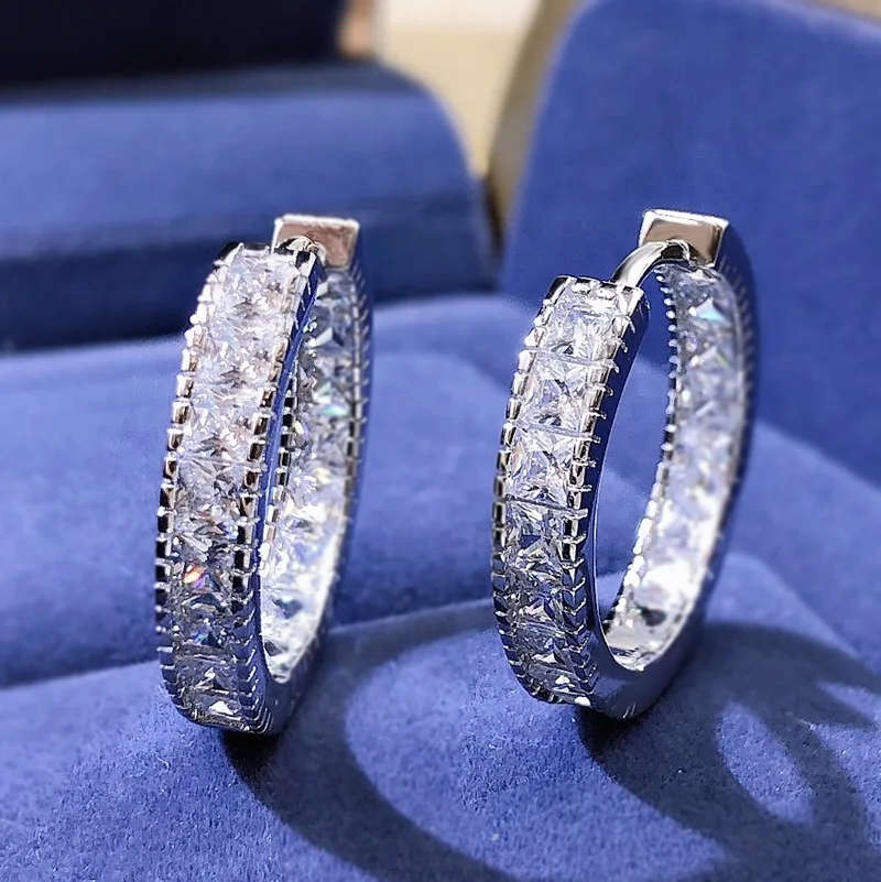 Trendy 925 Sterling Silver Full Square 5A Cubic Zirconia Hoop Earrings for Women Fine S925 Jewelry Diamond Circle Earring Gift
Trendy 925 Sterling Silver Full Square 5A Cubic Zirconia Hoop Earrings for Women Fine S925 Jewelry Diamond Circle Earring Gift