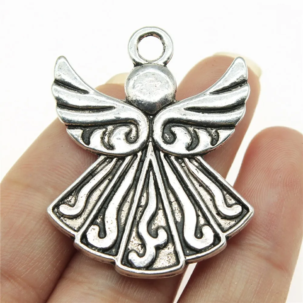20pcs Double Sided Angel Pendant Charms Wholesale DIY Jewelry Making Jewelry Finding Antique Silver Color 40x32mm
20pcs Double Sided Angel Pendant Charms Wholesale DIY Jewelry Making Jewelry Finding Antique Silver Color 40x32mm