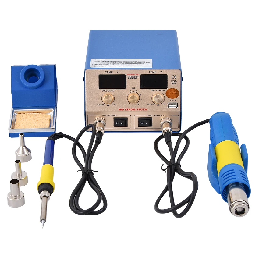 YX-886A/886D/886D+Hot Air Gun Desoldering Station Motherboard Repair Rework Station IC Disassembly Rework Station 110V/220V 700W
YX-886A/886D/886D+Hot Air Gun Desoldering Station Motherboard Repair Rework Station IC Disassembly Rework Station 110V/220V 700W