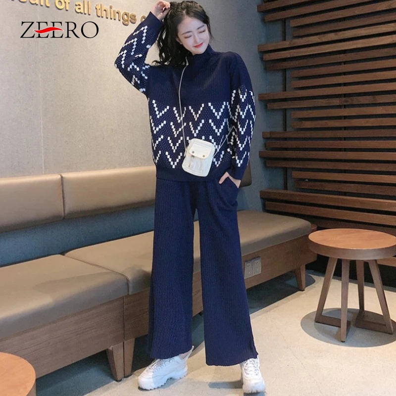 Autumn Black Knitted Two Piece Set Women Casual Loose Plaid Sweater Top + Wide Leg Long Pants Sets Suit Womens Outfits Tracksuit
Autumn Black Knitted Two Piece Set Women Casual Loose Plaid Sweater Top + Wide Leg Long Pants Sets Suit Womens Outfits Tracksuit