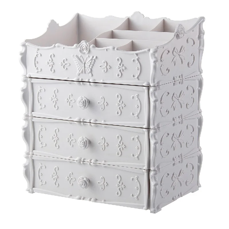 European-Style Multi-Layer Desktop Drawer Type Cosmetic Storage Box, Girl Heart Dressing Table Skin Care Product Storage Rack
European-Style Multi-Layer Desktop Drawer Type Cosmetic Storage Box, Girl Heart Dressing Table Skin Care Product Storage Rack