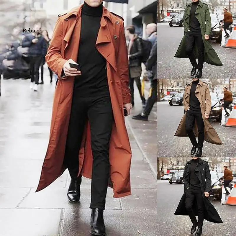 Autumn Winter Mens Jancket and Coats Brand Treanch Coats Stand Casual Overcoat Solid Color Slim Long Coats Outwear
Autumn Winter Mens Jancket and Coats Brand Treanch Coats Stand Casual Overcoat Solid Color Slim Long Coats Outwear