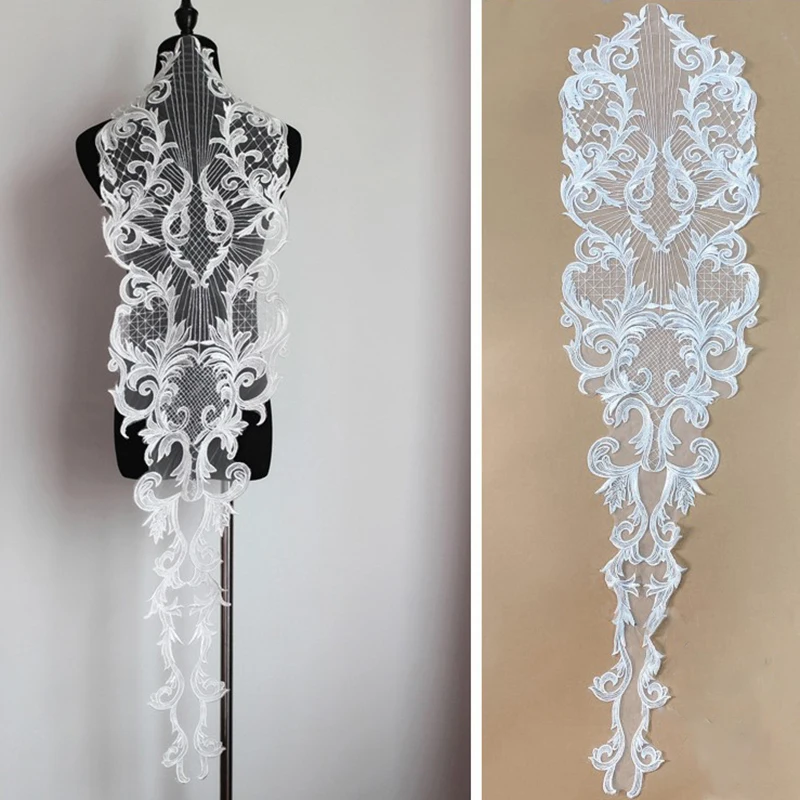 2Pieces Wedding Dress Clothing Decoration Accessories Patches Ivory Large Embroidered Lace Appliques 2025
2Pieces Wedding Dress Clothing Decoration Accessories Patches Ivory Large Embroidered Lace Appliques 2025