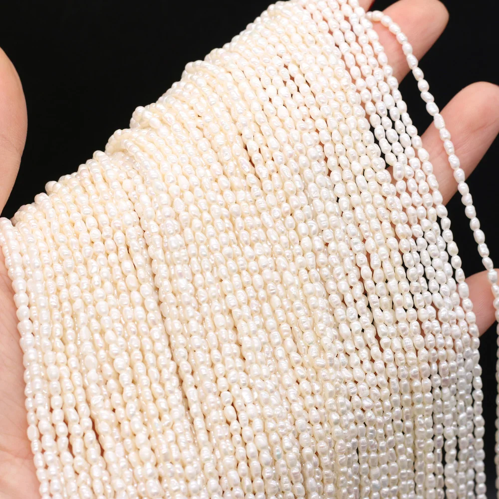 High Quality Natural Freshwater Pearl Rice Shape White Beads For Jewelry Making DIY Accessories Bracelet Necklace Size 2-4mm
High Quality Natural Freshwater Pearl Rice Shape White Beads For Jewelry Making DIY Accessories Bracelet Necklace Size 2-4mm