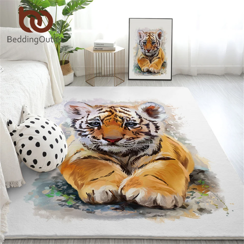 BeddingOutlet Tiger Area Rug Watercolor Living Room Carpet Wild Animal Non-slip Floor Mat Black White Rugs Cartoon Home Decor
BeddingOutlet Tiger Area Rug Watercolor Living Room Carpet Wild Animal Non-slip Floor Mat Black White Rugs Cartoon Home Decor
