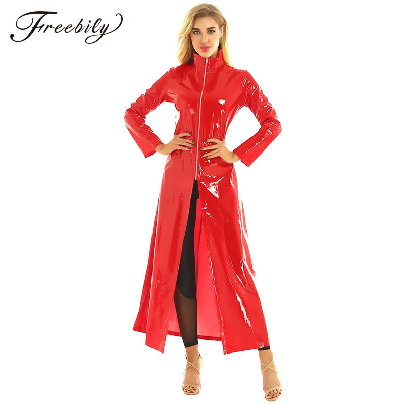Unisex Men Women Wetlook PVC Leather Long Sleeve Coat Clubwear Female Nightclub Rave Party Pole Dance Performance Sexy Costumes
Unisex Men Women Wetlook PVC Leather Long Sleeve Coat Clubwear Female Nightclub Rave Party Pole Dance Performance Sexy Costumes