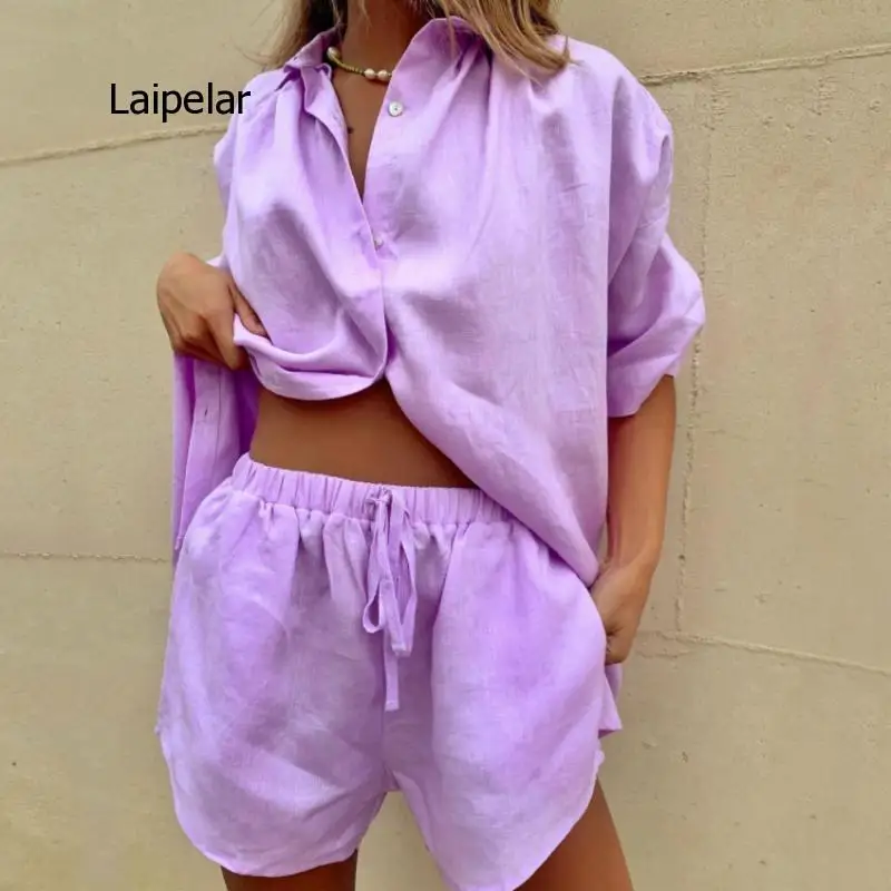 Summer Tracksuit Women 2021 Lounge Wear Shorts Set Short Sleeve Shirt Tops And Loose Mini Shorts Suit Two Piece Set
Summer Tracksuit Women 2021 Lounge Wear Shorts Set Short Sleeve Shirt Tops And Loose Mini Shorts Suit Two Piece Set