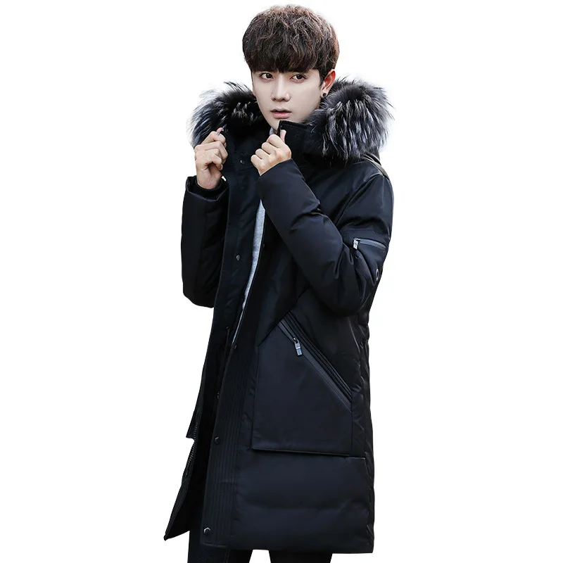 Winter White Duck down Men's down Jacket Mid-length Hooded Thick Warm Korean-style Popular Brand Men'S Wear
Winter White Duck down Men's down Jacket Mid-length Hooded Thick Warm Korean-style Popular Brand Men'S Wear