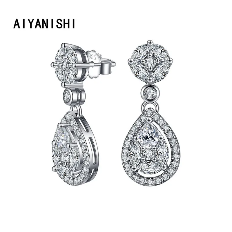 AIYANISHI 925 пробы серебряные серьги-подвески, гало, груша, подвесная Серебряная Люстра
AIYANISHI 925 пробы серебряные серьги-подвески, гало, груша, подвесная Серебряная Люстра
