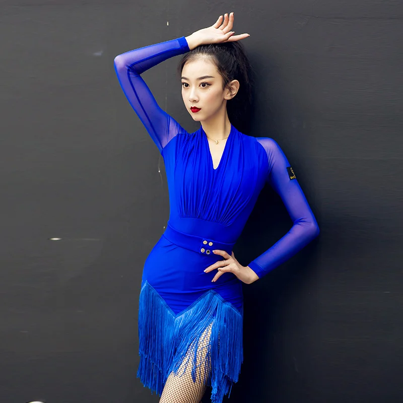 New Latin Dance Tassel Dress Training Female Adult Summer Ballroom Tango Salsa Rumba Costume
New Latin Dance Tassel Dress Training Female Adult Summer Ballroom Tango Salsa Rumba Costume