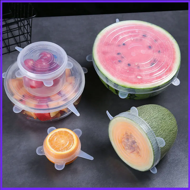 6Pcs Kitchen Universal Accessories Silicone Reusable Food Wrap Bowl Pot Cover Silicone Stretch Lids Cooking Cookware Tools
6Pcs Kitchen Universal Accessories Silicone Reusable Food Wrap Bowl Pot Cover Silicone Stretch Lids Cooking Cookware Tools