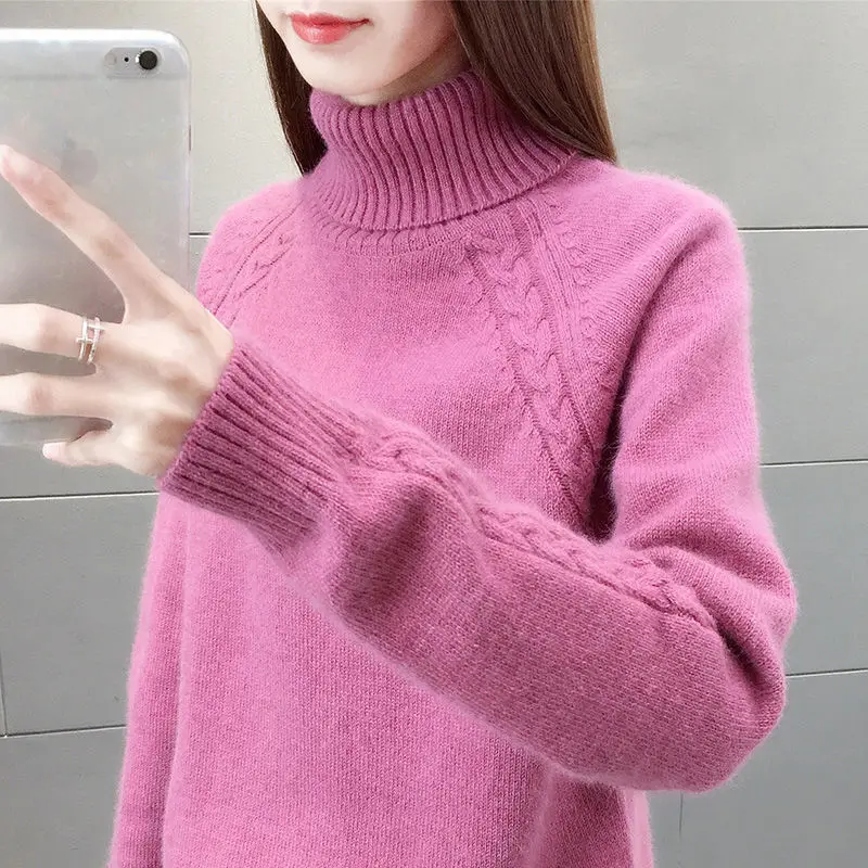 Turtleneck Sweater Women 2024 Autumn Winter New Loose Warm Soft Sweaters Pullover Knitting Short Ladies Solid Bottoming Shirt
Turtleneck Sweater Women 2024 Autumn Winter New Loose Warm Soft Sweaters Pullover Knitting Short Ladies Solid Bottoming Shirt