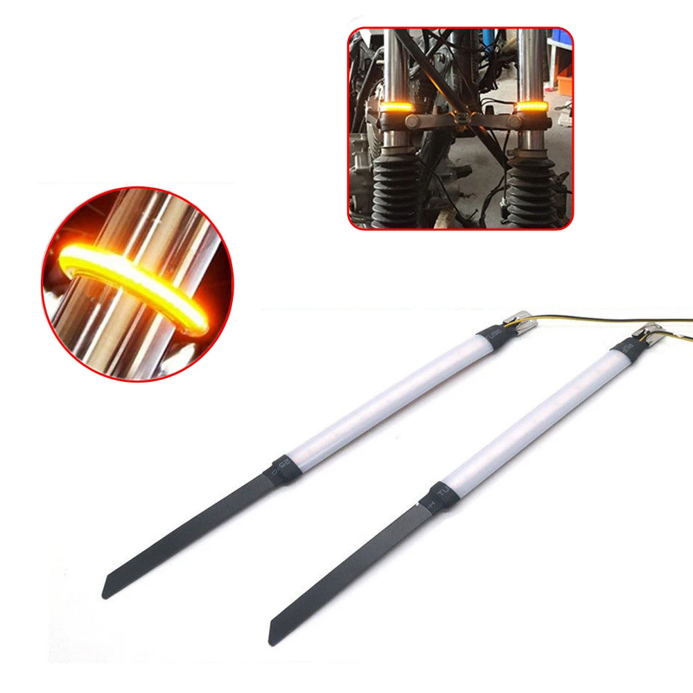1Pair Bike Motorcycle Car SMD LED Lights Strip Fork Turn Signal Indicator Light Blink Strobe Decorative Lamp Car Accessories
1Pair Bike Motorcycle Car SMD LED Lights Strip Fork Turn Signal Indicator Light Blink Strobe Decorative Lamp Car Accessories