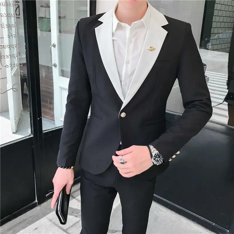 Masculino White Ternos Long Sleeve Suit Coat Men Fashion Slim Fit Hairstylist Suit 2-piece Suit Autumn Men Tuxedo Suit
Masculino White Ternos Long Sleeve Suit Coat Men Fashion Slim Fit Hairstylist Suit 2-piece Suit Autumn Men Tuxedo Suit