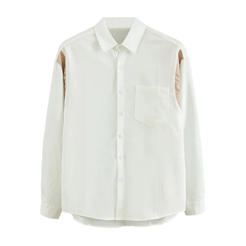 Fall 2021 New Men's Youth Contrast Color Stitching Casual Long-Sleeved Shirt Trendy Loose White Shirt Versatile And Comfortable
Fall 2021 New Men's Youth Contrast Color Stitching Casual Long-Sleeved Shirt Trendy Loose White Shirt Versatile And Comfortable