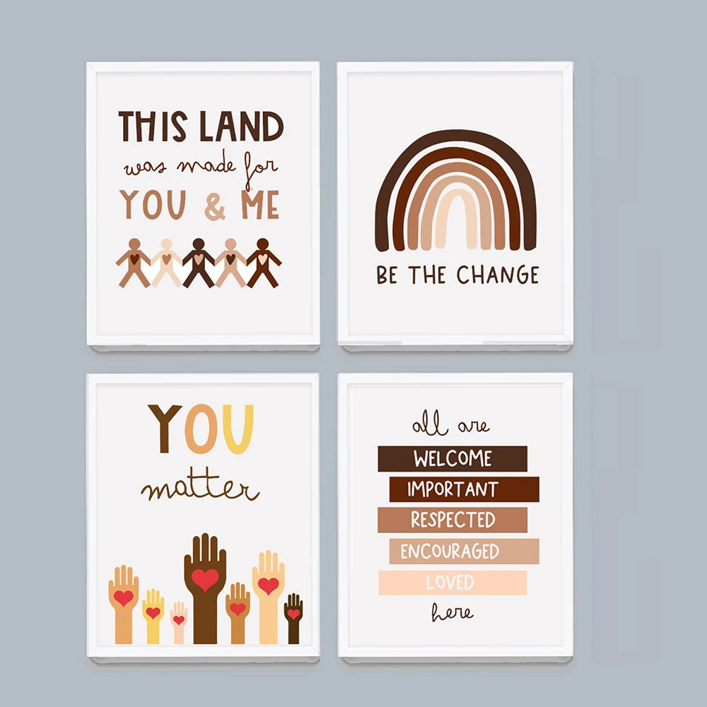 Nordic Style Equality You Matter Quote Hands Poster Inclusive Classroom Canvas Picture For Room Kindness Decorative Painting
Nordic Style Equality You Matter Quote Hands Poster Inclusive Classroom Canvas Picture For Room Kindness Decorative Painting
