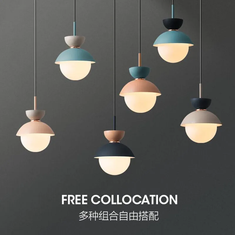 Modern Simple Color Bedside Small Pendant Lights Nordic Creative Restaurant Macarone Pendant Lamp Home Decor Indoor Lighting
Modern Simple Color Bedside Small Pendant Lights Nordic Creative Restaurant Macarone Pendant Lamp Home Decor Indoor Lighting
