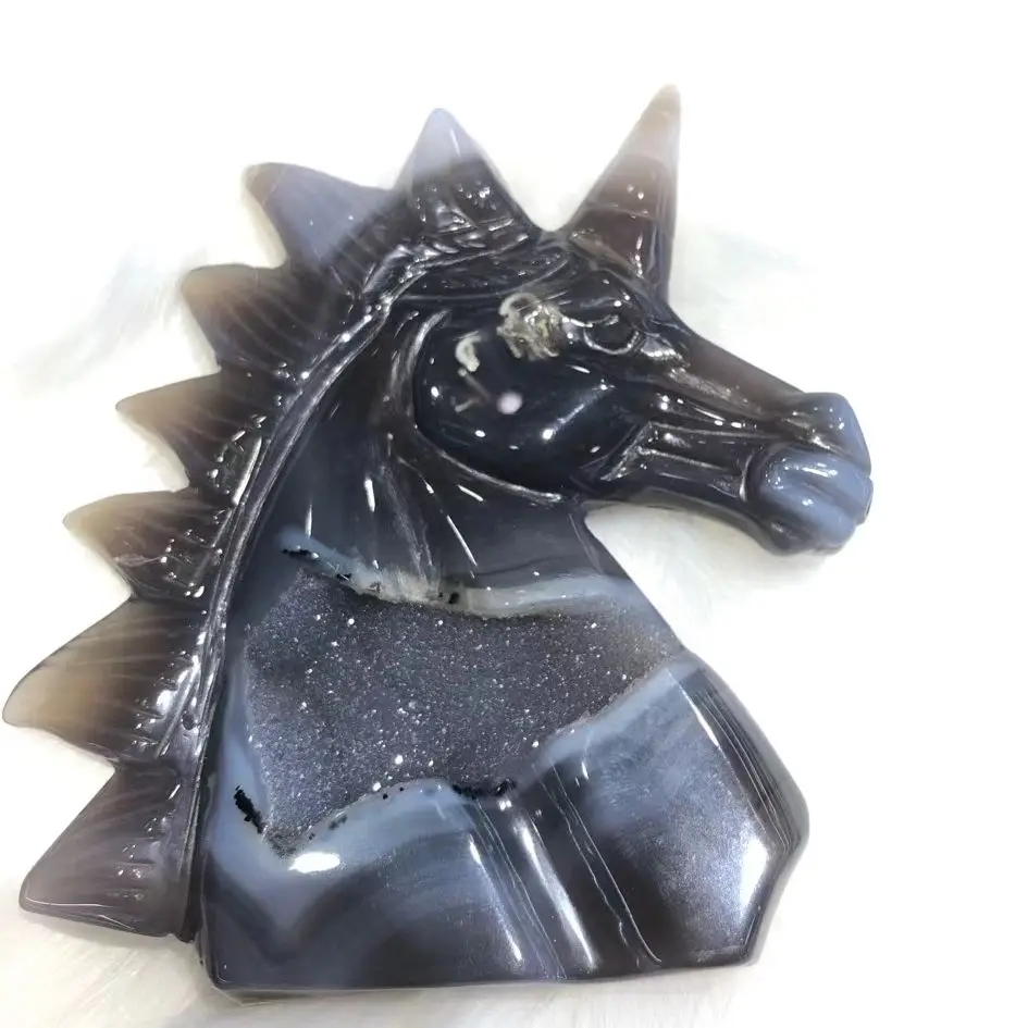 10CM Natural Drusy Agate Geode Unicorn Carving Decoration Original Gifts Folk Art Crafts Reiki Stones Crystal Sculpture For Sale
10CM Natural Drusy Agate Geode Unicorn Carving Decoration Original Gifts Folk Art Crafts Reiki Stones Crystal Sculpture For Sale